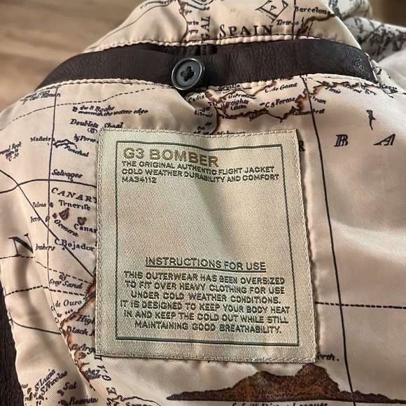 G-III authentic bomber jacket brown - Picture 3 of 7